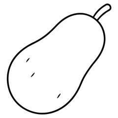 sweet potato vector line art icon