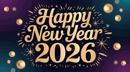 happy new year 2026 typography, happy new year 2026 calligraphy, happy new year 2026 