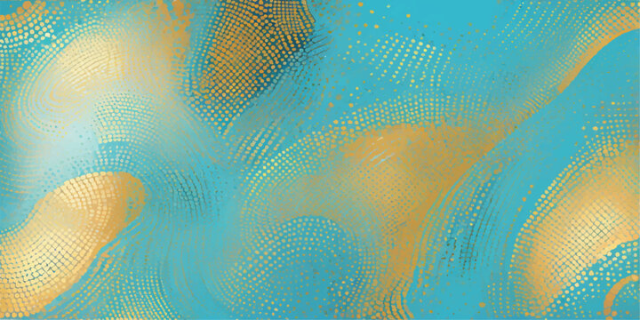 Abstract blue wave design vector illustration with light green texture pattern on a grunge paper wall