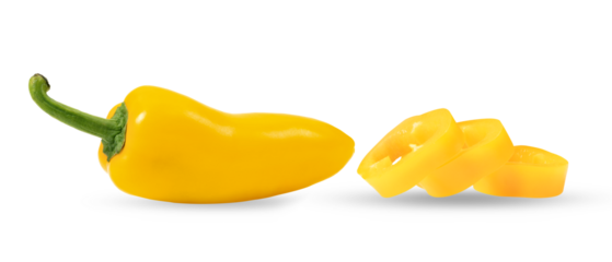 Orange peppers on transparent png ( image from camera )