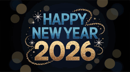 happy new year 2026 typography, happy new year 2026 calligraphy, happy new year 2026 