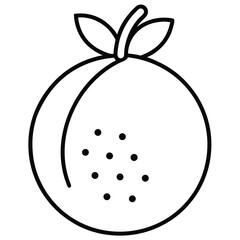 tropical fruit vector line art icon