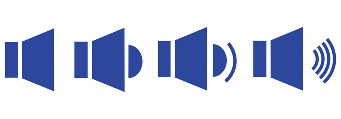sound on off icons vector in line style . sound volume and mute icon. Volume allow and volume prohibit icon set. Sound and Mute. Volume icon set