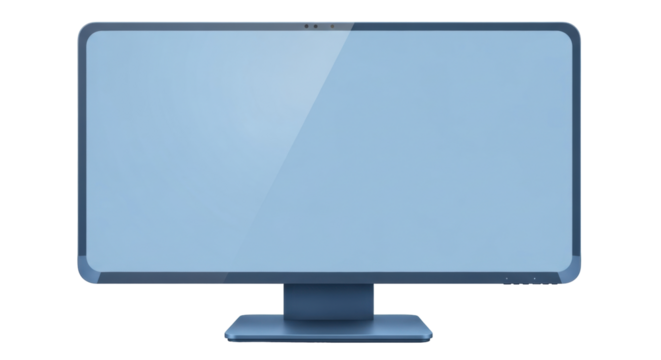 Isolated desktop computer screen for presentations or video conferencing background use