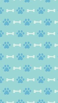 Dog footprints pattern Background (Vertical 9:16)