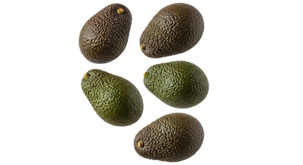 Isolated ripe avocados ready to eat perfect for adding a healthy touch to your designs
