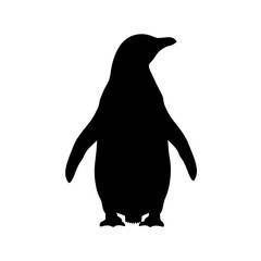 Silhouette of a penguin vector graphic scalable illustration icon for wildlife and nature designs