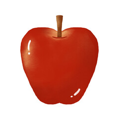 Cute red apple 