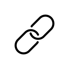 Simple Black Line Art Chain Link Icon