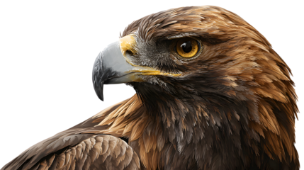 Eagle on isolated white background 
