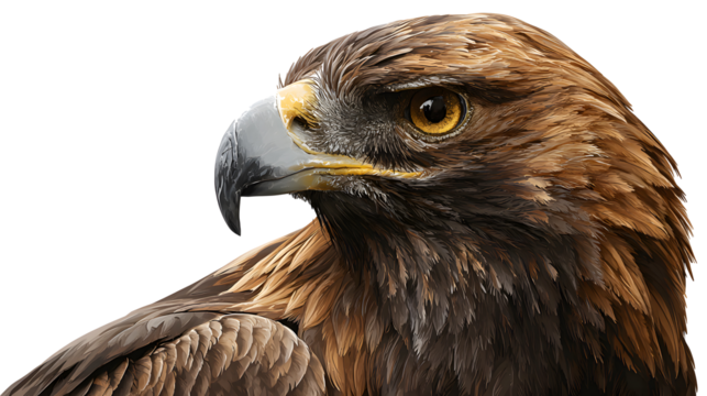 Eagle on isolated white background 
