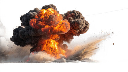 realistic explosion isolated on a transparent background