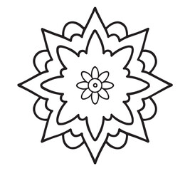 Bold Easy Mandala Coloring Pages 