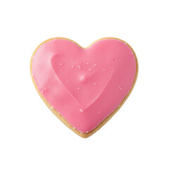 Heart shaped pink cookie for Valentine's Day