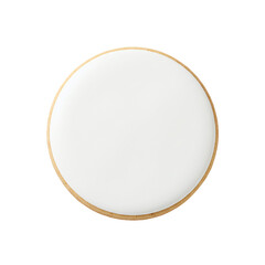Blank round sugar cookie with white icing