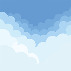 Fototapeta premium Abstract cloud background with blue sky clouds