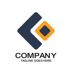 Abstract Geometric Forward Motion Arrow Logo