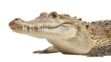 Obraz premium Scary crocodile isolated on png background