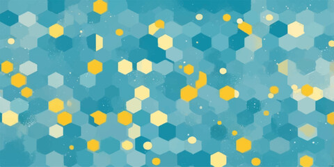 An abstract, seamless pattern of colorful dots and splashes for a retro vector wallpaper design or texture