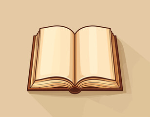 Open Blank Book Displaying Empty Pages, Symbolizing Knowledge, Education, and Learning