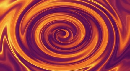 Abstract swirl of vibrant orange and purple colors hypnotic design