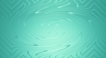 Turquoise Swirls Abstract Circular Lines on Smooth Aqua Green Gradient Background