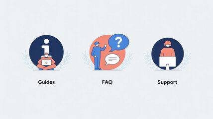 Navigating the Path: Illustrations of guidance, support, and FAQs provide insights to streamline processes and create ease of navigation.