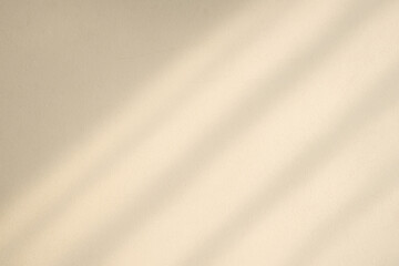 Sunlight creates soft diagonal shadows across a beige wall. The gentle play of light and shadow adds a serene, minimalist touch.AI generated.