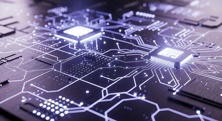 Circuit Board Technology Microchip Computer Concept Future Innovation Connectivity Backdrop