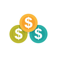 dollar sign icon isolated