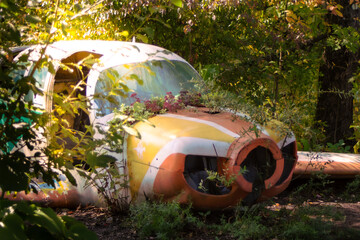 old rusty plane