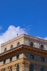 Residential apartment building facade, Barcelona, Spain