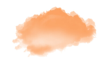 Watercolor stain isolated on transparent background for artistic purposes, design element, or creative projects and presentations