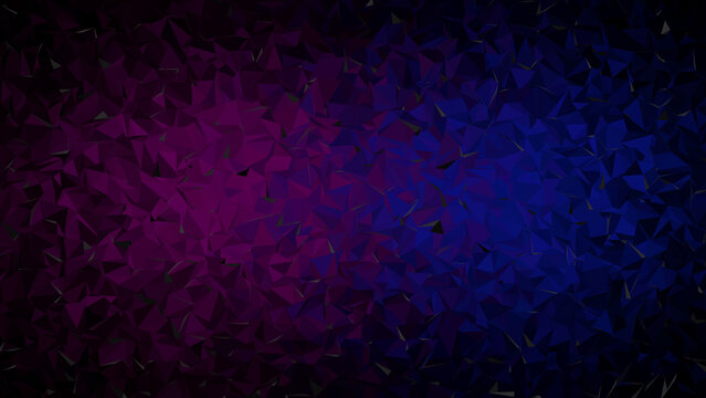 Chaotic. Futuristic. A dark and dynamic abstract background with a shattered crystal texture in vibrant magenta and blue, ideal for a high-energy gaming theme, a music event - Powered by Adobe