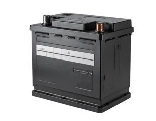 Automotive battery illustration isolated on transparent background
