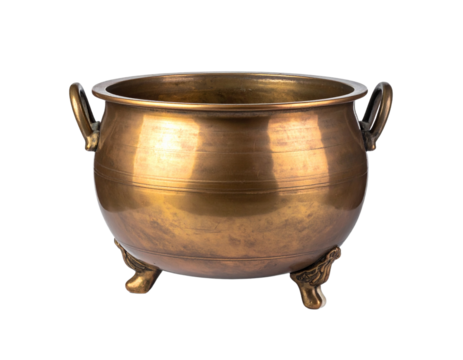 Bronze cauldron illustration isolated on transparent background