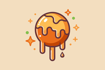 caramel candy dripping goo soft realistic texture