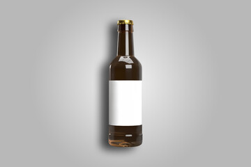 Dark glass bottles full of beer. Sealed. Misted, gloss, semi-gloss and matt appearance. Mock-ups without labels. Clipping paths. Blank etikette for copy space.