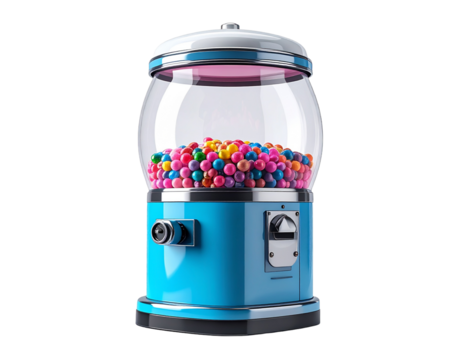 Gumball machine illustration isolated on transparent background colorful candy dispenser