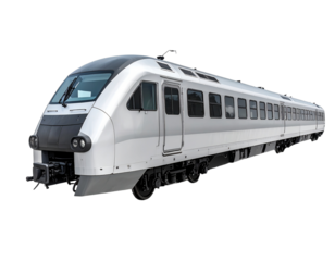 High speed train illustration on a transparent background for transportation themes