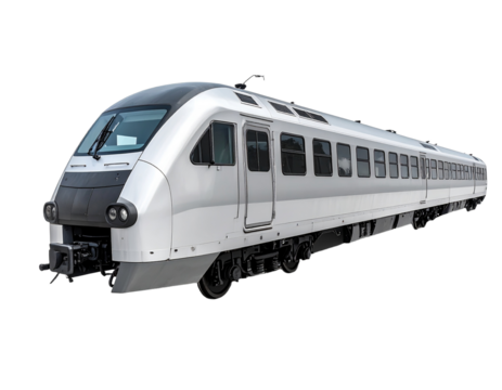High speed train illustration on a transparent background for transportation themes - Powered by Adobe