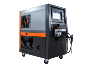 Industrial equipment rendered on transparent background for commercial use