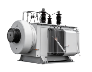 Industrial machinery component isolated on transparent background for design and commercial use