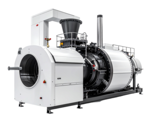 Industrial machinery equipment isolated on transparent background