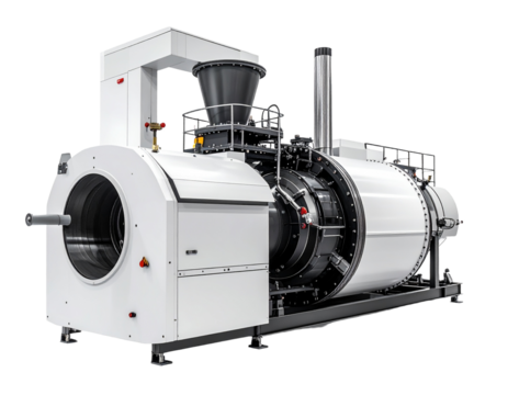 Industrial machinery equipment isolated on transparent background