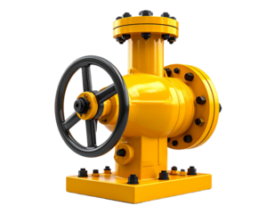 Industrial valve illustration with transparent background