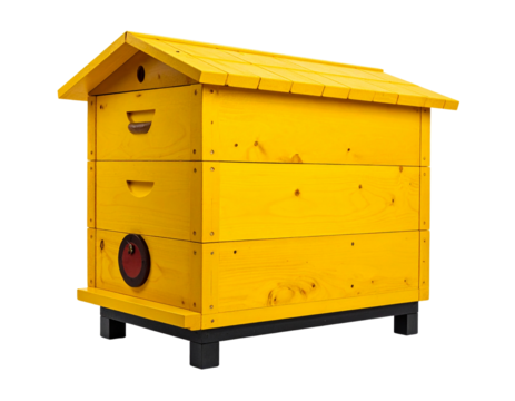 Isolated beehive illustration with transparent background