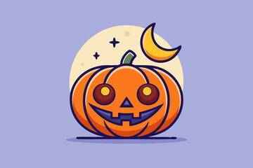 jack o lantern with slanted triangular eyes glowing