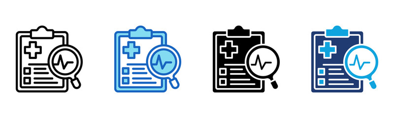 Diagnostic Test icon Multi Style Vector Illustration