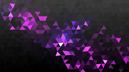 Obraz premium Abstract. Vibrant. Geometric. A modern abstract background with a vibrant purple low poly pattern on a dark grey surface, ideal for a creative tech presentation, a music event, or a stylish website.